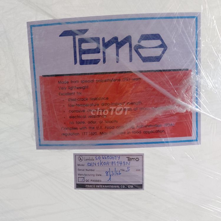 Bồn nhựa TEMA (Pakco, Thailand) loại 200L, mã sản