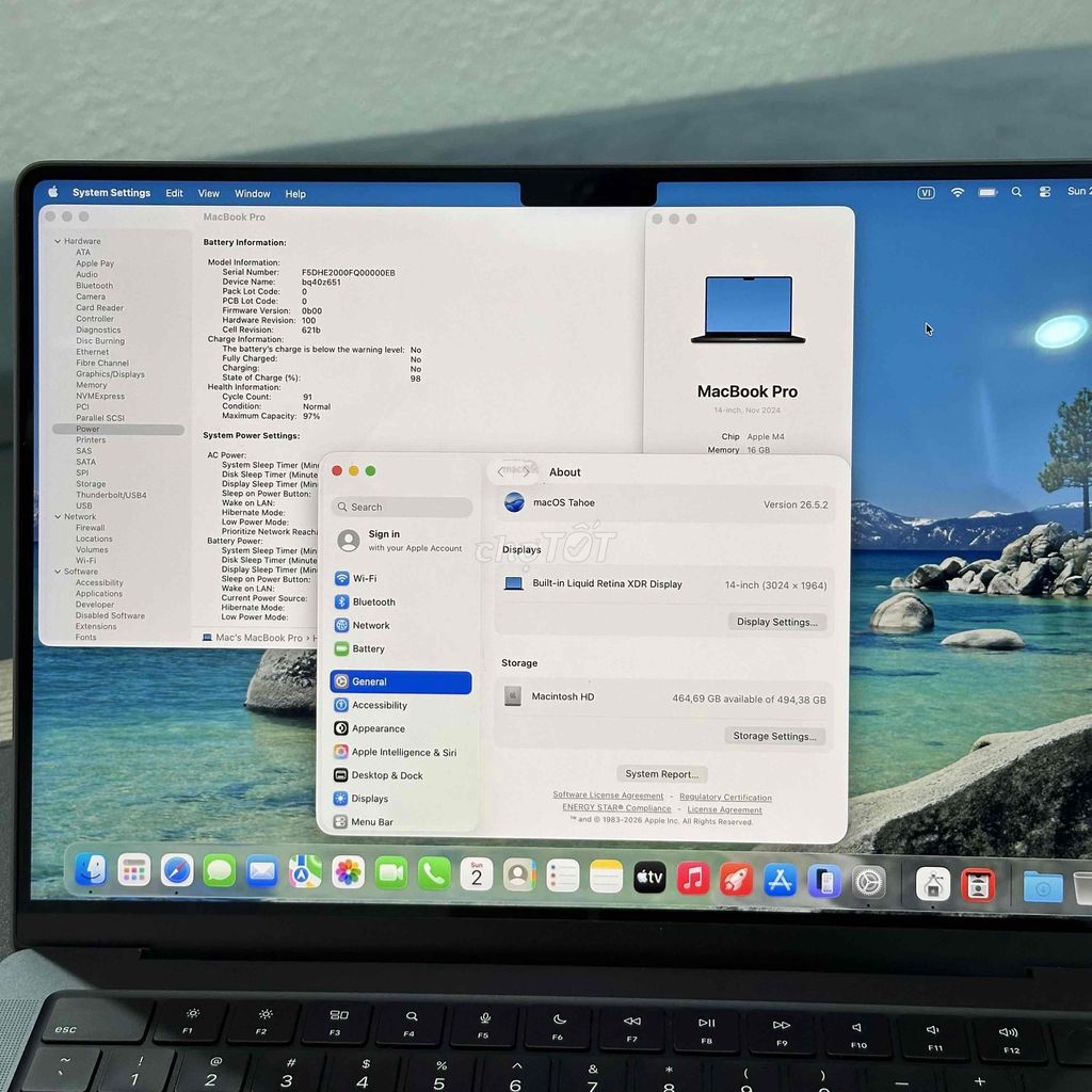Apple MacBook Pro 14 M4 16GB/512GB Like New. Mua bán Laptop tại Quận Tân Bình Tp Hồ Chí Minh được đăng bởi Mua Nhanh Bán Gọn hình 1