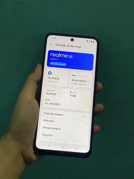 Realme C71 4GB/128GB Đen. Mua bán Điện thoại tại Quận Tân Bình Tp Hồ Chí Minh được đăng bởi Hội Đồ Điện Tử hình 1