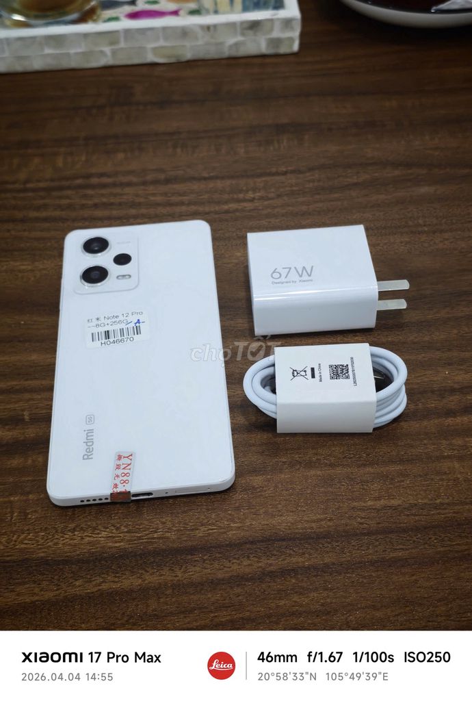 Redmi Note 12 Pro 5G 8/256 Quốc Tế 67w có ship COD. Mua bán Điện thoại tại Quận Hoàng Mai Hà Nội được đăng bởi Trần Ngọc Hiếu hình 1