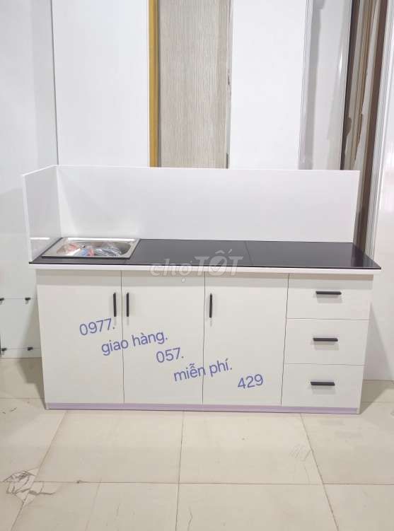 Tủ bếp nhựa 1m65cm.k44