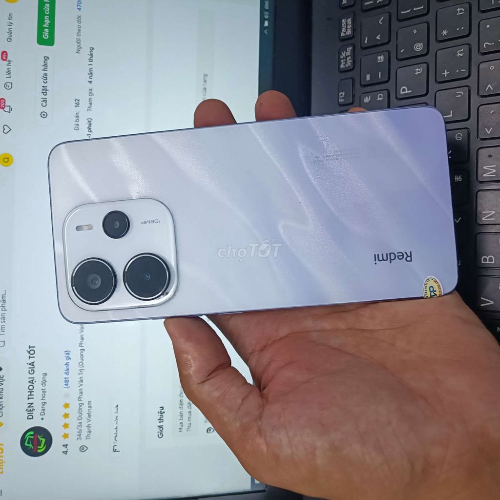 REDMI NOTE 14 6GB.128GB PIN 5000 HELIO G99 ULTRA . Mua bán Điện thoại tại Quận Bình Thạnh Tp Hồ Chí Minh được đăng bởi Dân Mobile hình 1