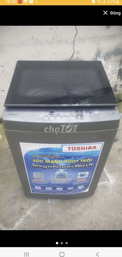 Máy giặt toshiba 8kg zin đẹp có bảo hành