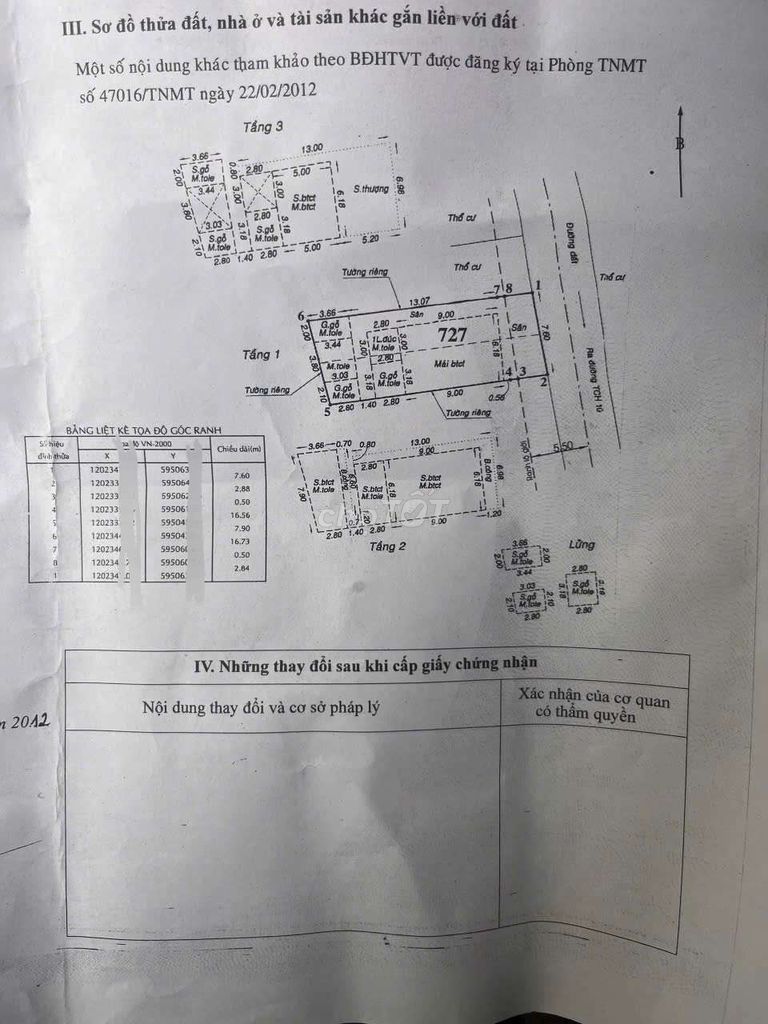 Bán nhà 3 tầng + dãy 7 phòng trọ,hẻm 6m thông,DT: 7,60 x 20 (CN:154m2)