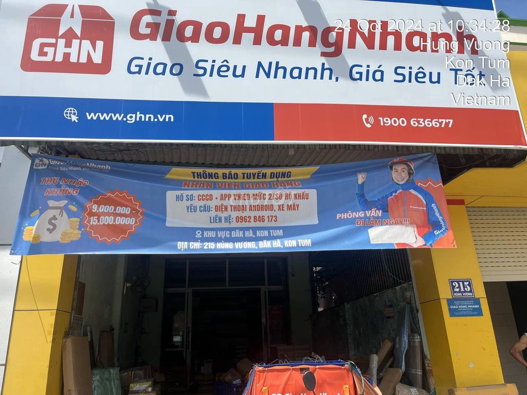 TUYỂN NHÂN VIÊN GIAO HÀNG TẠI ĐĂK HÀ VÀ ĐĂK TÔ. Việc làm Tài xế giao hàng xe máy tại Huyện Đắk Hà Kon Tum được đăng bởi HR BĂNG KHÁNH hình 1