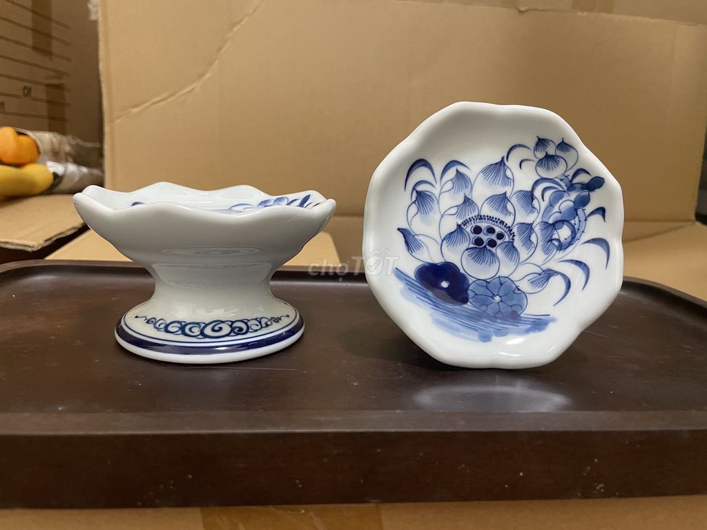 Chân nến thờ Bát Tràng sứ Lam ngọc. Mua bán Cây cảnh, đồ trang trí tại Quận Cầu Giấy Hà Nội được đăng bởi Tên chưa cung cấp hình 1