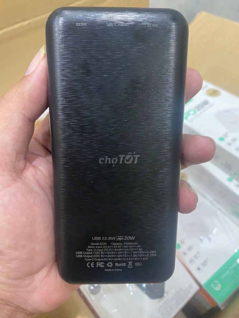 Sạc dự phòng chính hãng Power bank 20000mAh