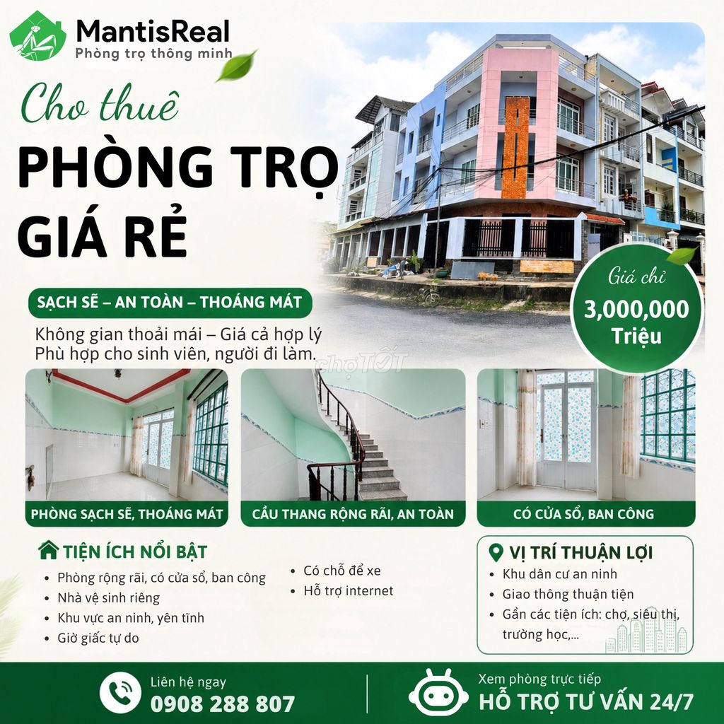CHO THUÊ PHÒNG TRONG KDC GIA HÒA