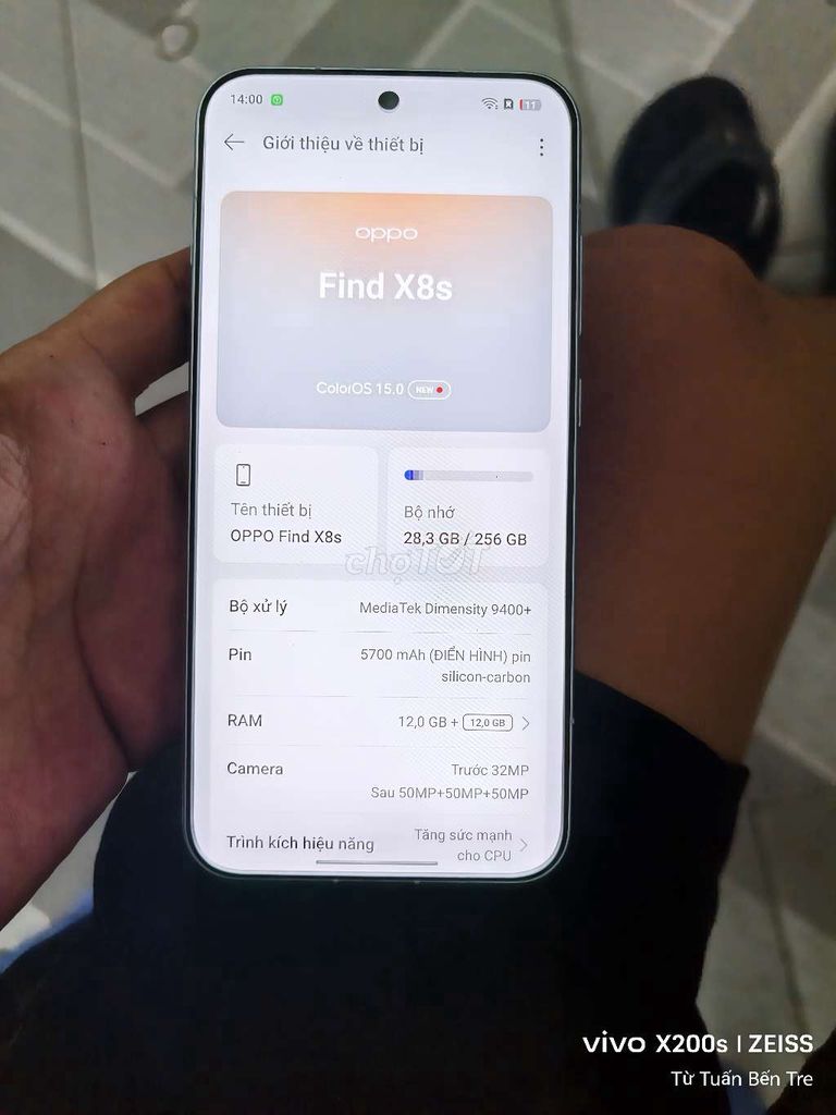 Điện thoại Oppo Find X8s Xanh 256GB 12GB. Mua bán Điện thoại tại Thành phố Bến Tre Bến Tre được đăng bởi Từ Tuấn Bến Tre hình 1