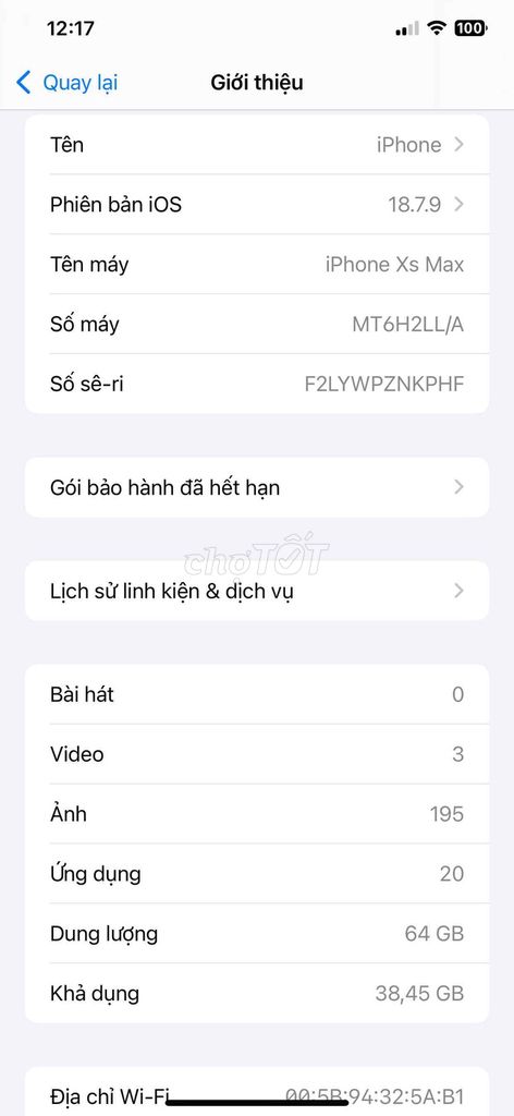 Apple iPhone Xs Max 64GB Gold. Mua bán Điện thoại tại Quận Hải Châu Đà Nẵng được đăng bởi Tuấn Trần hình 1