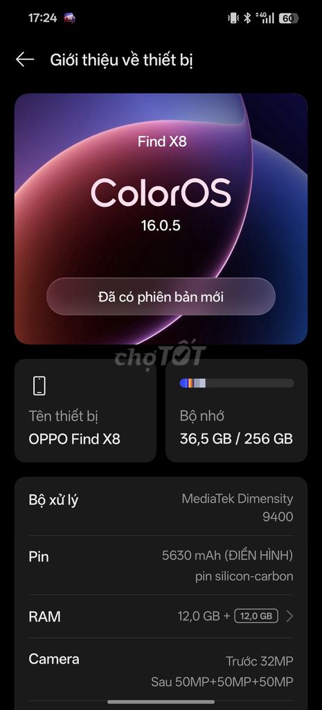 OPPO Find X8 256GB. Mua bán Điện thoại tại Huyện Diễn Châu Nghệ An được đăng bởi Cao Văn Chính hình 1