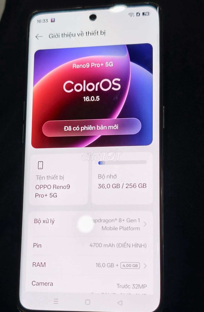 Bán Oppo reno 9pro + 5G 16/256GB . Mua bán Điện thoại tại Huyện Trảng Bom Đồng Nai được đăng bởi Tvu Nguyen hình 1
