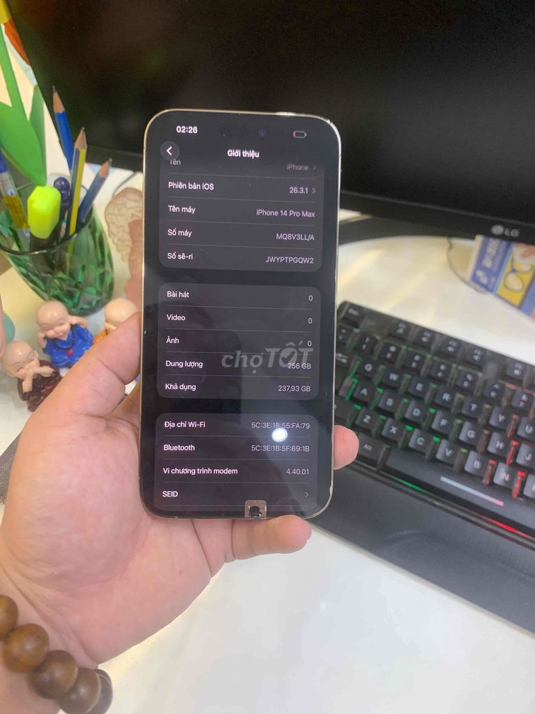 14 Pro Max 256GB Vàng zin full. Mua bán Điện thoại tại Quận Cầu Giấy Hà Nội được đăng bởi Trường Thiên Mobile hình 1