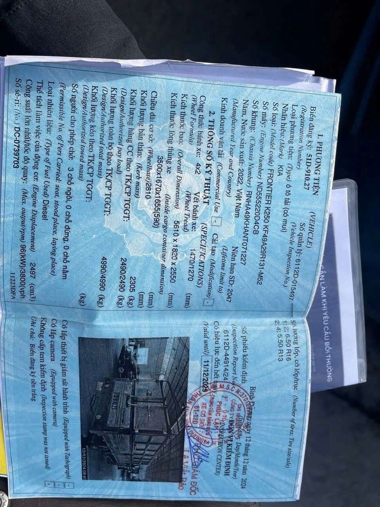 Bán xe kia k250 tải 2.4 tấn đời 2022 thùng bạt 3m5. Mua bán Xe tải, xe ben tại Thành phố Thuận An Bình Dương được đăng bởi Xe tải Bình Dương hình 11