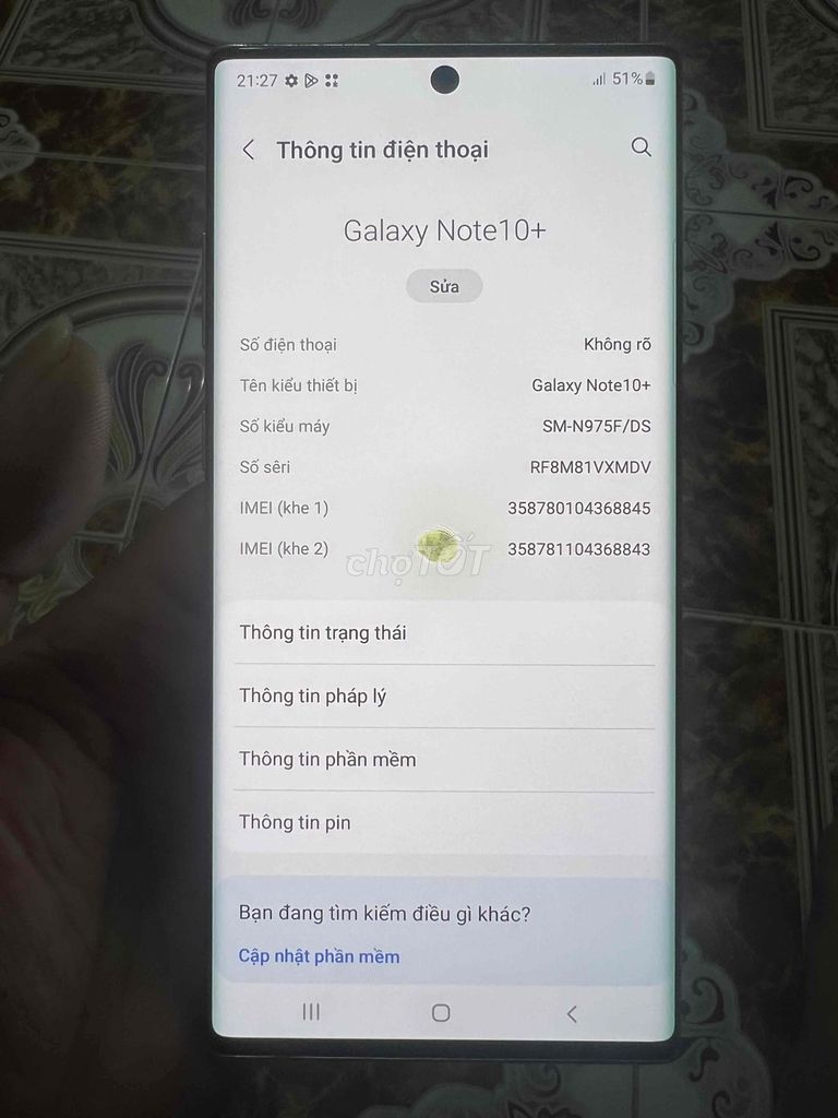 Samsung Note 10 Plus 12GB/256GB Đa sắc. Mua bán Điện thoại tại Quận Đống Đa Hà Nội được đăng bởi Nguyen dao hình 1