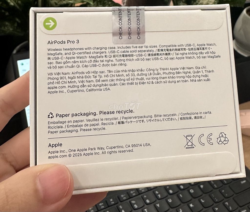 Apple AirPods Pro 3 Trắng Chống ồn. Mua bán Tivi, Âm thanh tại Quận Cầu Giấy Hà Nội được đăng bởi Phương hình 1