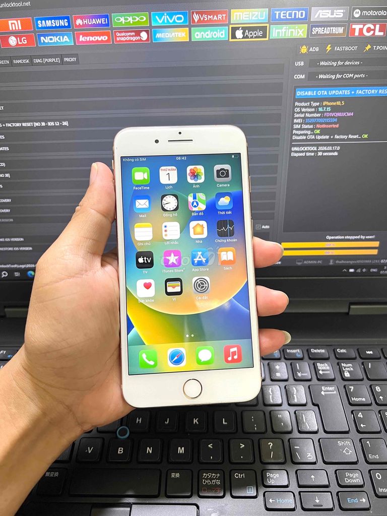 IPhone 8Plus 64Gb. Mua bán Điện thoại tại Thành phố Cà Mau Cà Mau được đăng bởi Thái Hoàng Vũ hình 1