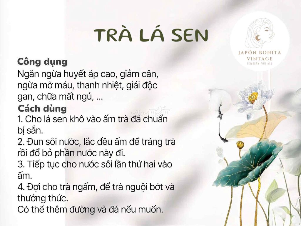 Trà thảo mộc lá sen khô. Mua bán Đồ ăn, thực phẩm và các loại khác tại Thành phố Ninh Bình Ninh Bình được đăng bởi Trang Sức Si Nhật Bảo Quần Què hình 1