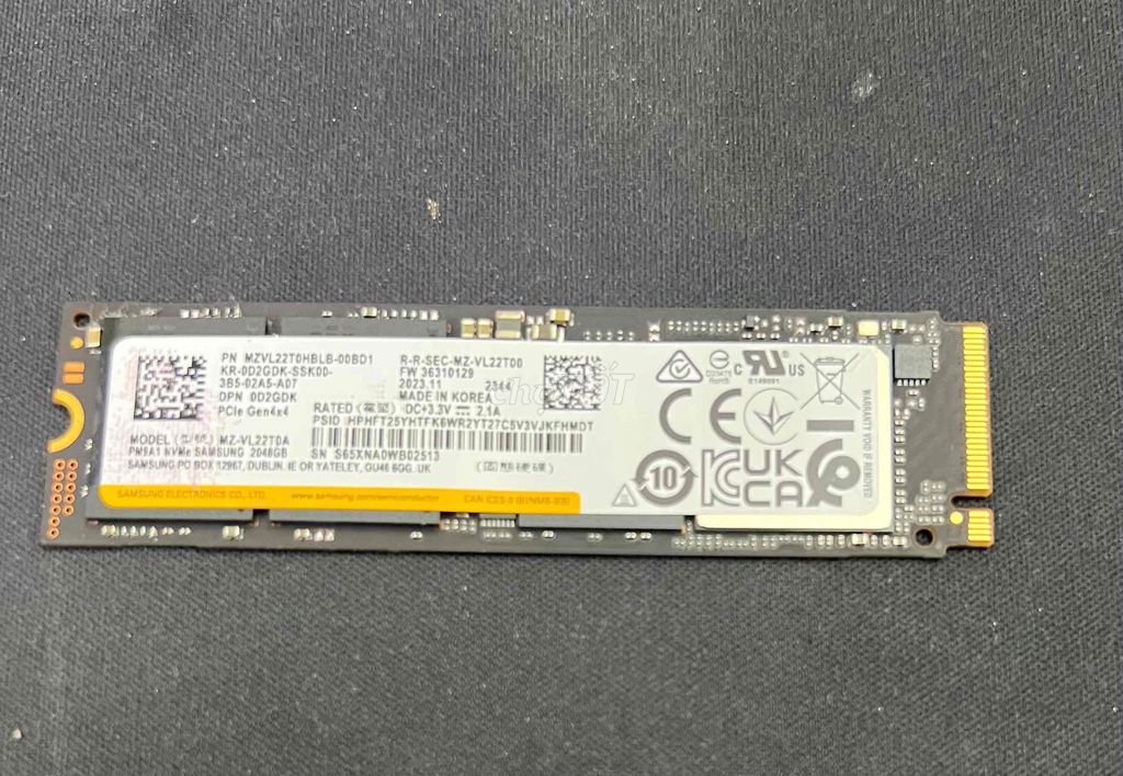Ổ cứng SSD Samsung PM9A1 2TB M.2 NVMe PCIe Gen4. Mua bán Linh kiện (RAM, Card...) tại Quận Ba Đình Hà Nội được đăng bởi A Cường hình 1