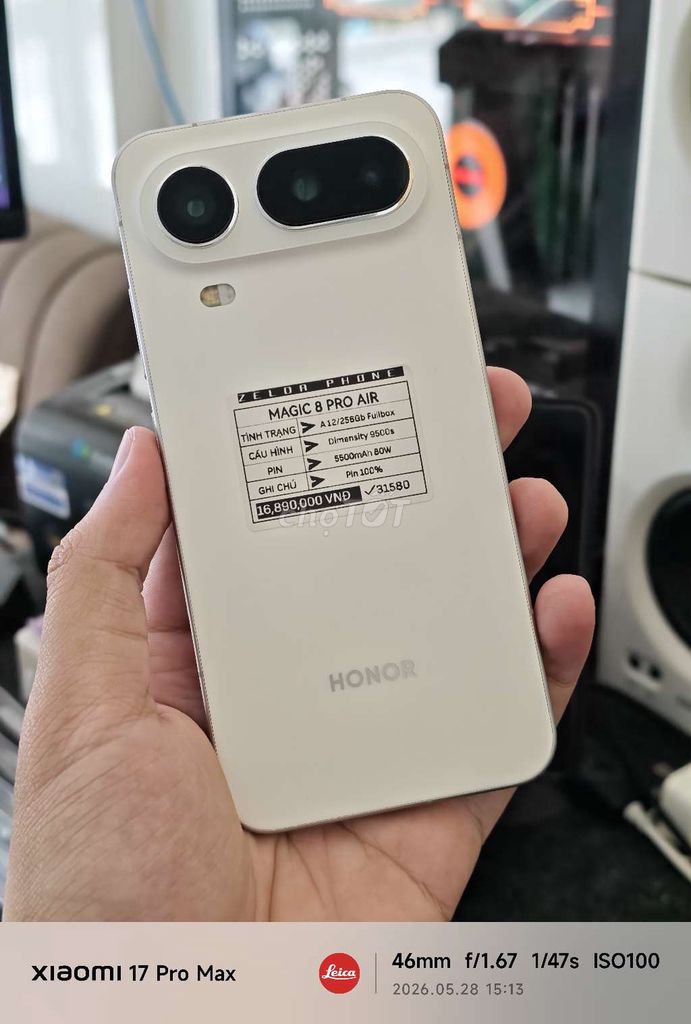 Honor Magic 8 Pro Air 256GB Fullbox Sạc 13 lần. Mua bán Điện thoại tại Quận Ninh Kiều Cần Thơ được đăng bởi Zelda Phone hình 1