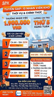 Thưởng nhận việc 1.900.00 nhận việc + Lương chi thứ 5 hàng tuần logo