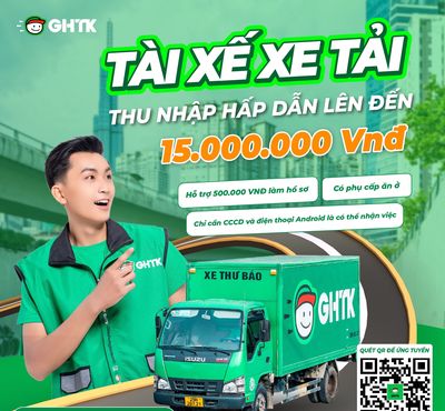 TUYỂN TÀI XẾ XE TẢI CHẠY CA ĐÊM THU NHẬP CAO