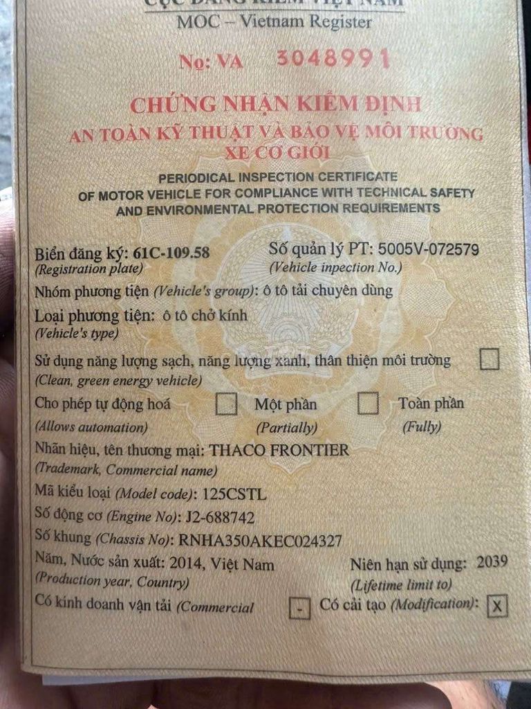 Kia k2700 doi 2014 xe rin chin chu hang hiem. Mua bán Xe tải, xe ben tại Thị xã Bến Cát Bình Dương được đăng bởi Hiệp An Điền  hình 8