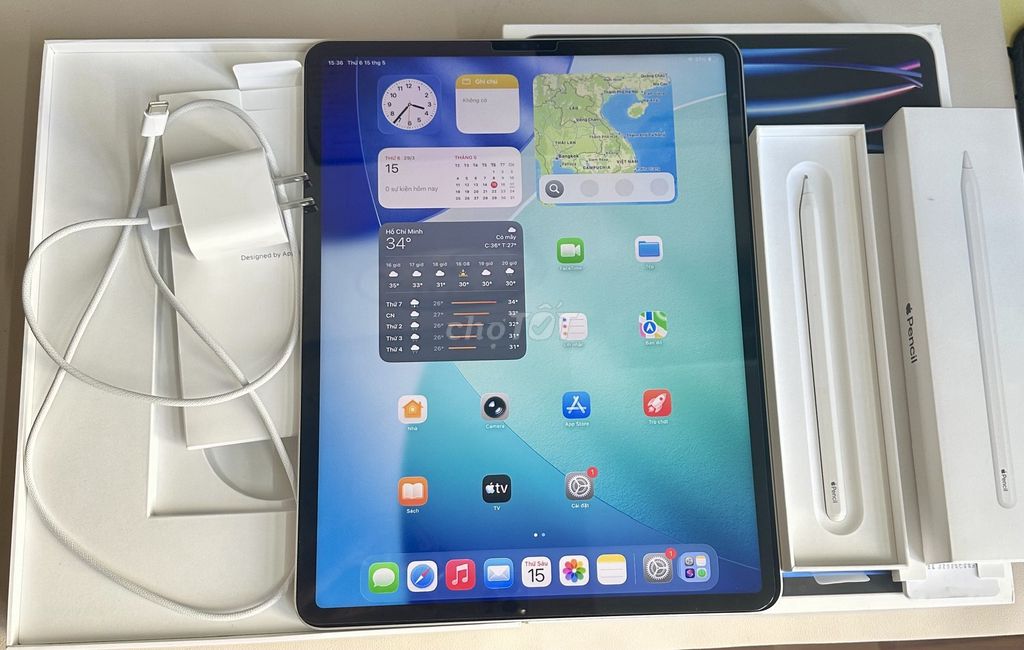 IPad Pro 12.9inch M2 128GB Wifi pin 93% nguyên bản. Mua bán Máy tính bảng tại Quận Cầu Giấy Hà Nội được đăng bởi Lê Quang hình 1