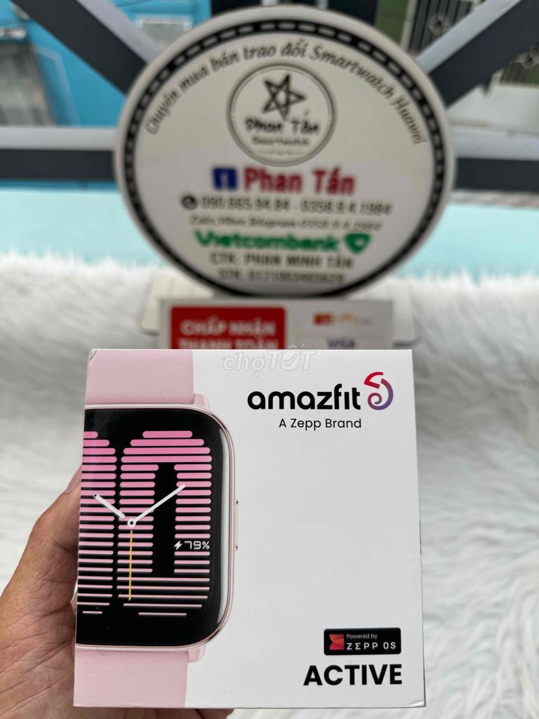 Amazfit Active Hồng 99.9% full box bh 15/11/2025