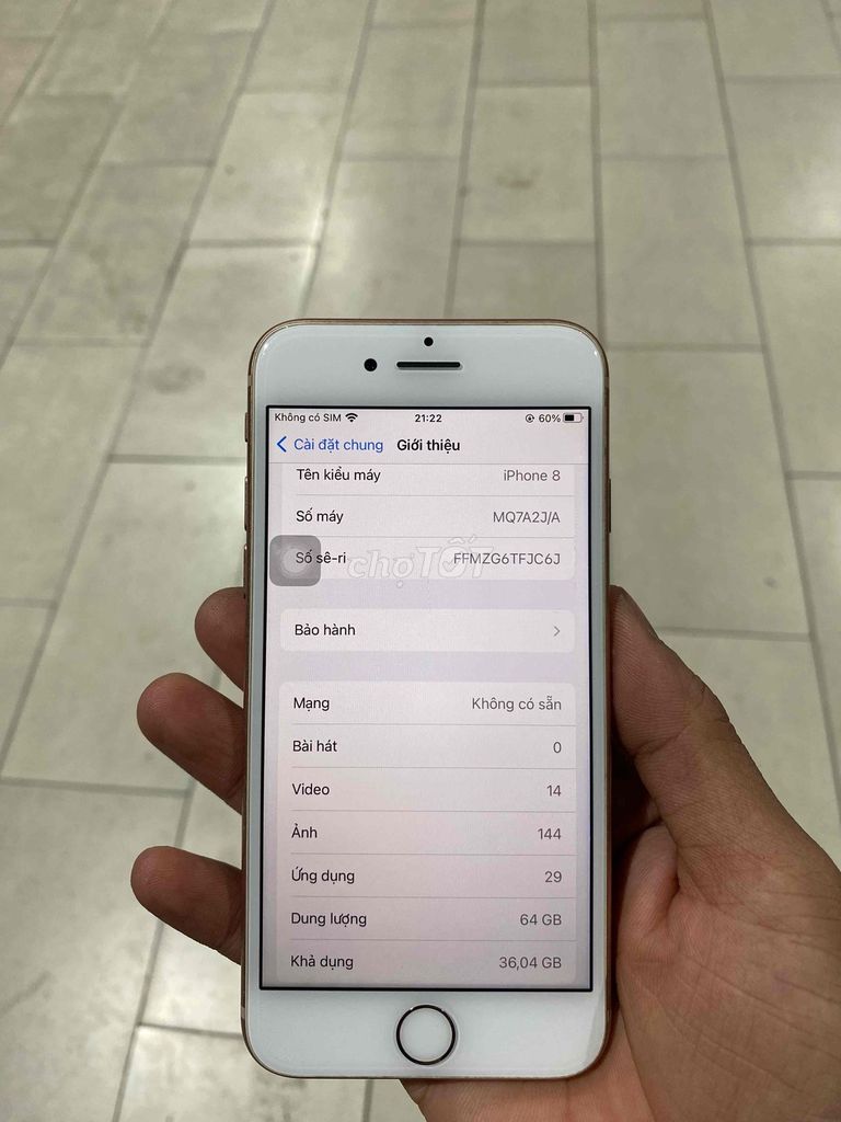 Apple iPhone 8 64GB Vàng hồng. Mua bán Điện thoại tại Huyện Gò Dầu Tây Ninh được đăng bởi Quang hình 1