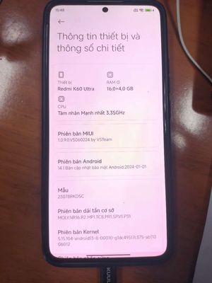 Xiaomi Redmi K60 Ultra 16GB 256GB Trắng