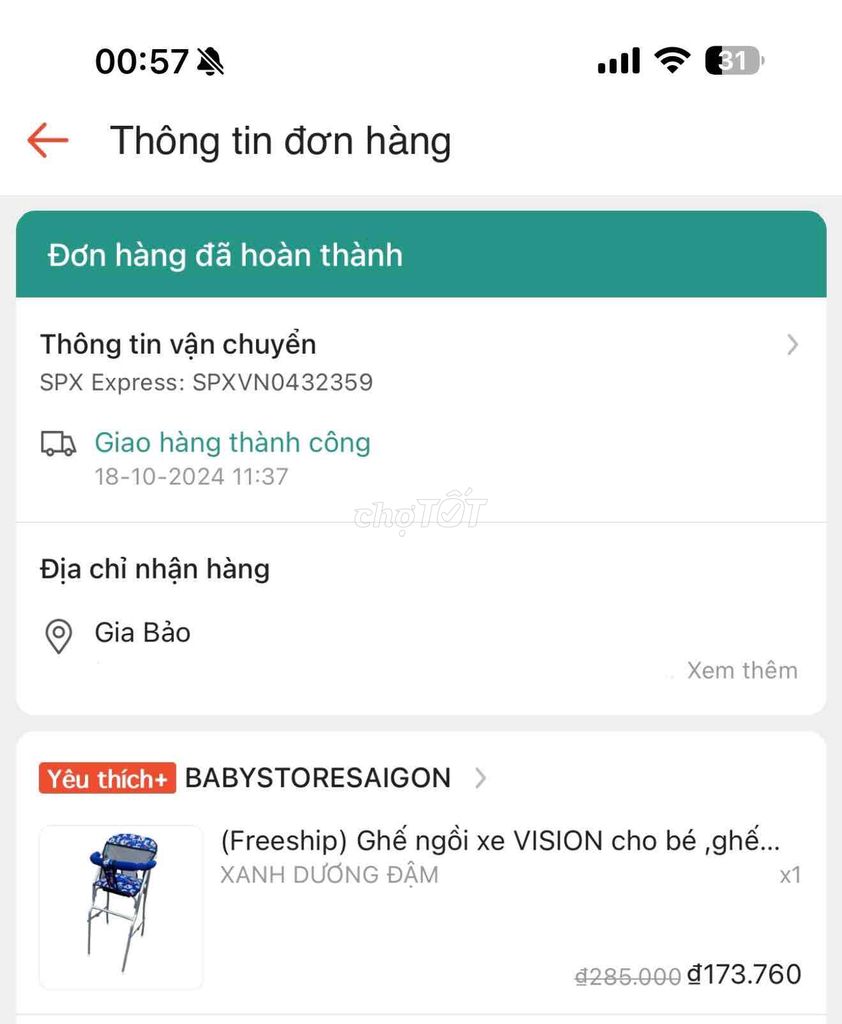 thanh lý ghế ngồi xe tay ga cho bé