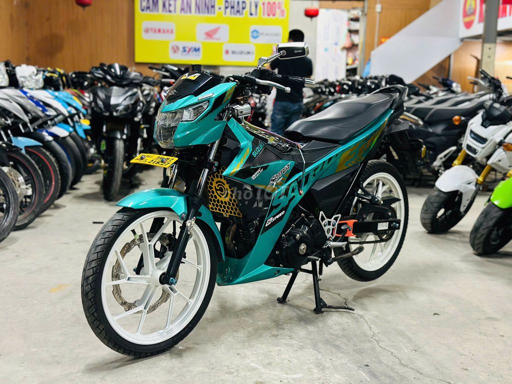 XE MÁYTHANH TÙNG_SATRIA 150 XANH 2023 SIÊU. Mua bán Xe máy tại Quận Nam Từ Liêm Hà Nội được đăng bởi THANH TÙNG hình 1