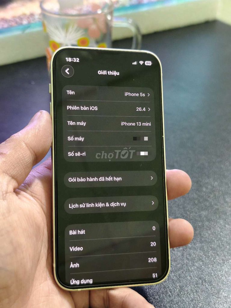 Apple iPhone 13 mini 128GB Vàng. Mua bán Điện thoại tại Huyện Quảng Xương Thanh Hóa được đăng bởi HOÀNG VĂN PHƯƠNG  hình 1