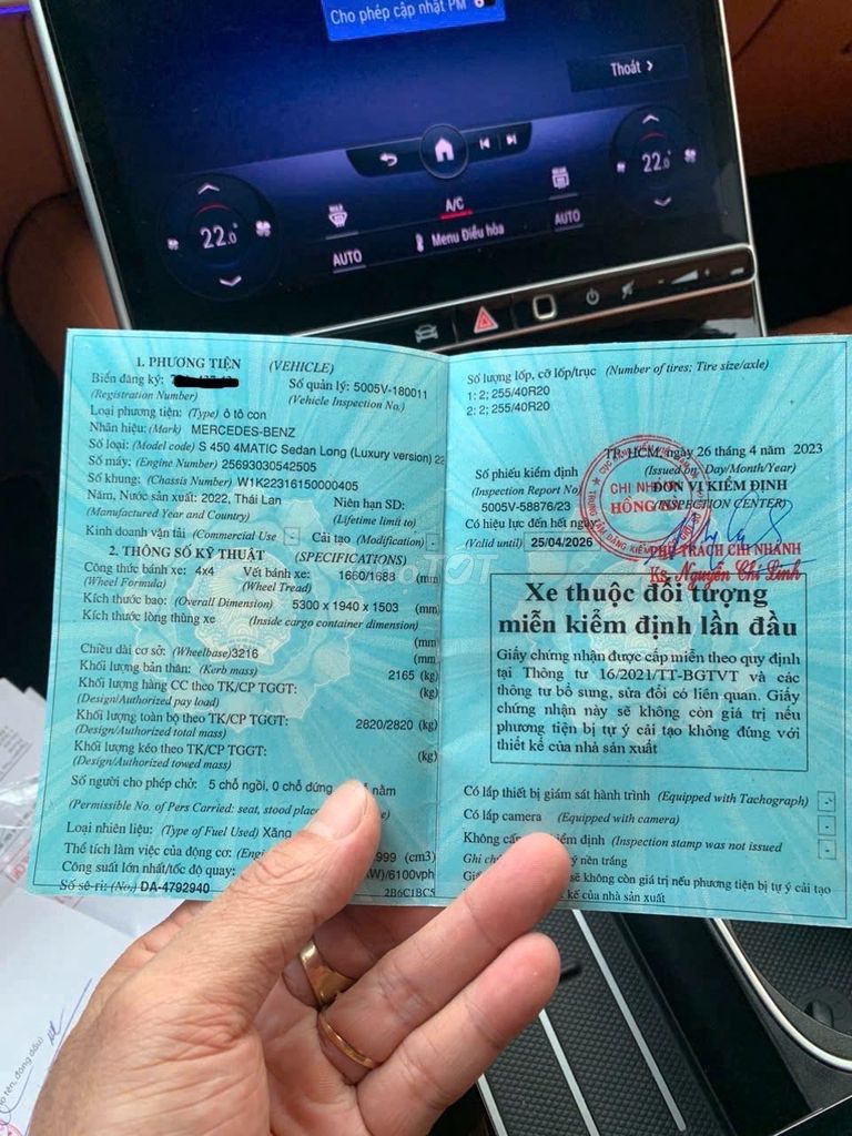 Mercedes Benz S450 4Matic Luxury - 15500 km. Mua bán Ô tô tại Quận 7 Tp Hồ Chí Minh được đăng bởi Phạm Thị Cẩm Tiên hình 8