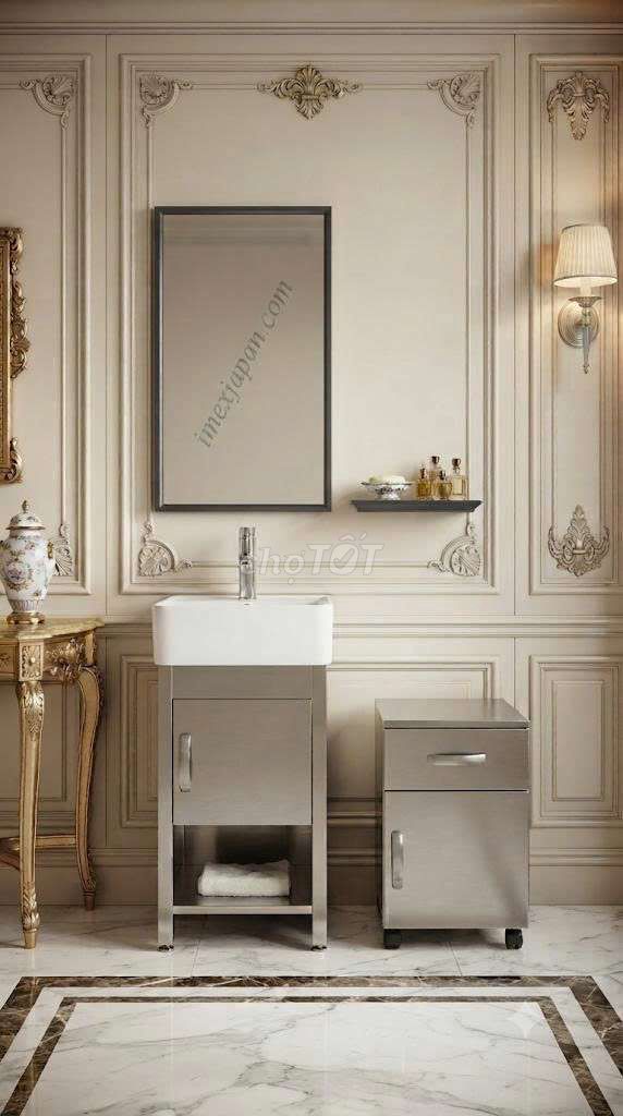 Lavabo Imex Việt Nhật IM 4544 Sứ nano Inox 304. Mua bán Thiết bị vệ sinh, nhà tắm tại Huyện Nhà Bè Tp Hồ Chí Minh được đăng bởi IMEX Việt Nhật hình 1