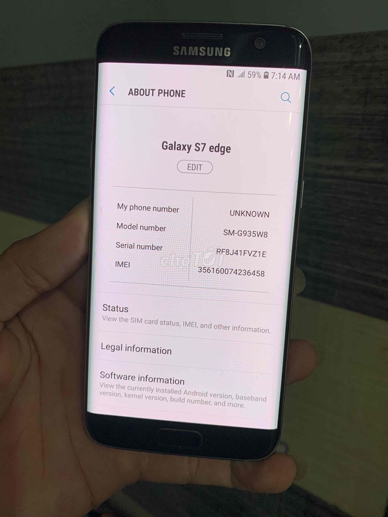 Samsung S7 Edge zin full màn ko ám. Mua bán Điện thoại tại Quận Bình Tân Tp Hồ Chí Minh được đăng bởi Mr Zui 18 tuổi rưỡi hình 1