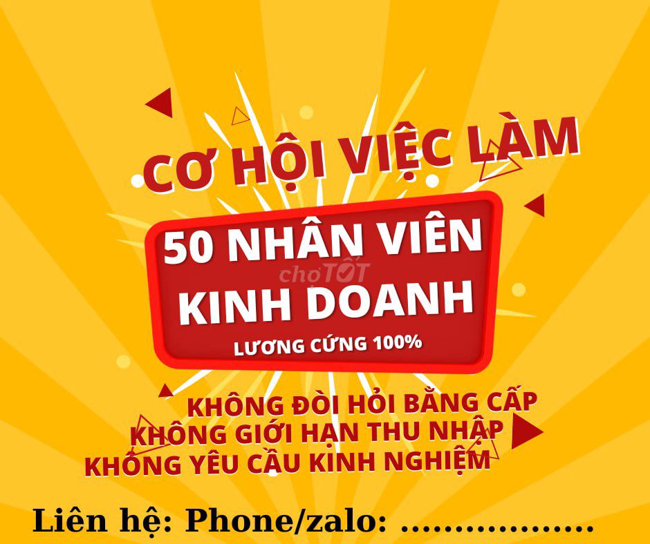 CẦN TUYỂN 20 VỊ TRÍ NHÂN VIÊN VĂN PHÒNG