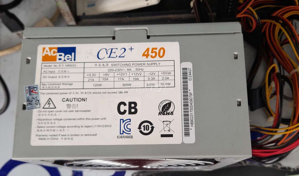 Nguồn cst Acbel CE2+ 450W tem zin sáng đẹp bh 1th