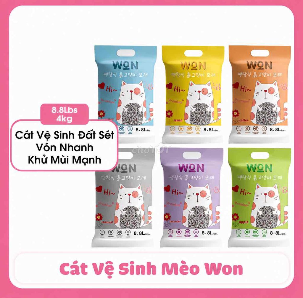 Cát vệ sinh WON Đất sét 8.8L Vón nhanh. Mua bán Phụ kiện, Thức ăn, Dịch vụ tại Quận Gò Vấp Tp Hồ Chí Minh được đăng bởi SB hình 1