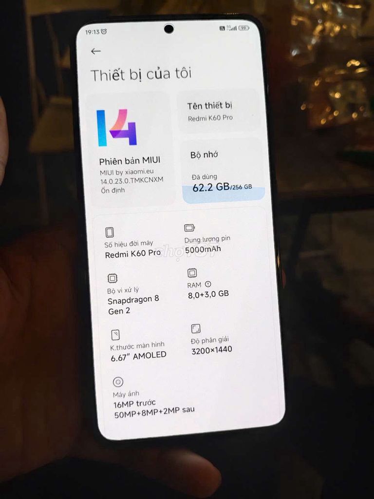Xiaomi Redmi K60 Pro 256GB Đen. Mua bán Điện thoại tại Thành phố Biên Hòa Đồng Nai được đăng bởi Em Sơn Step hình 1