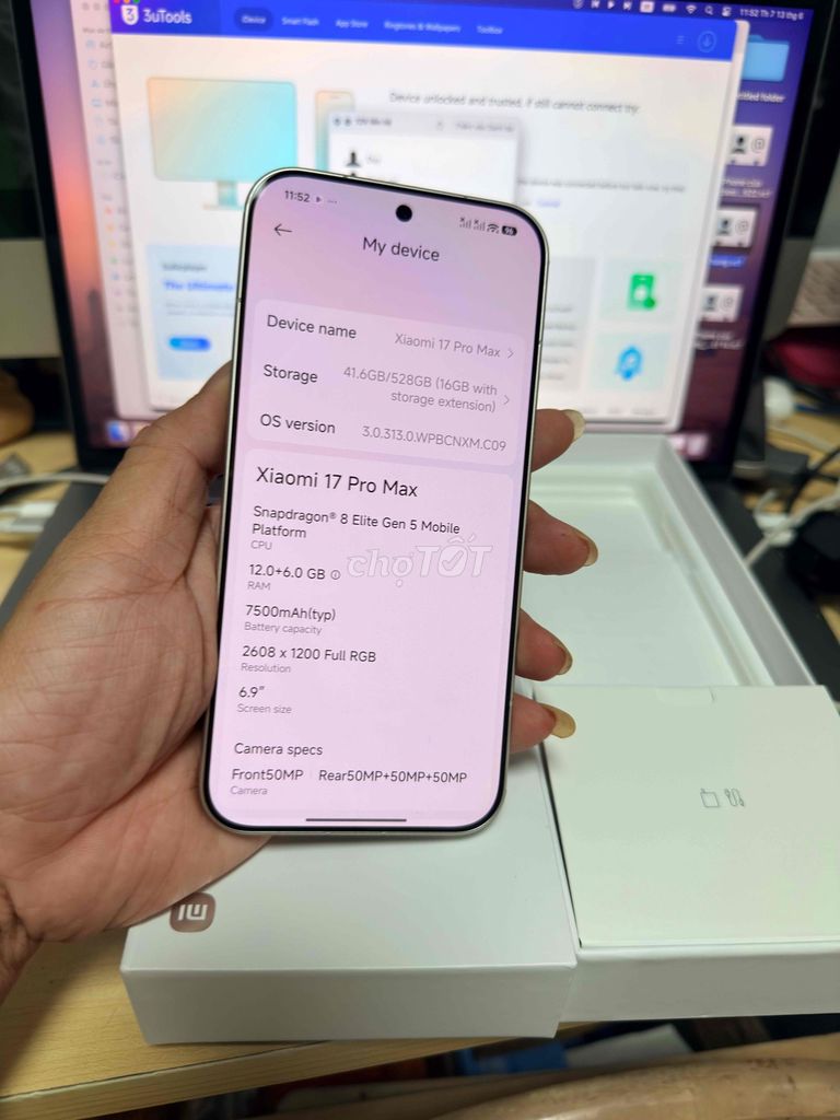 Xiaomi 17 Pro Max 12GB/512GB Trắng Như mới. Mua bán Điện thoại tại Quận 6 Tp Hồ Chí Minh được đăng bởi Laptop Phương Nghi hình 1