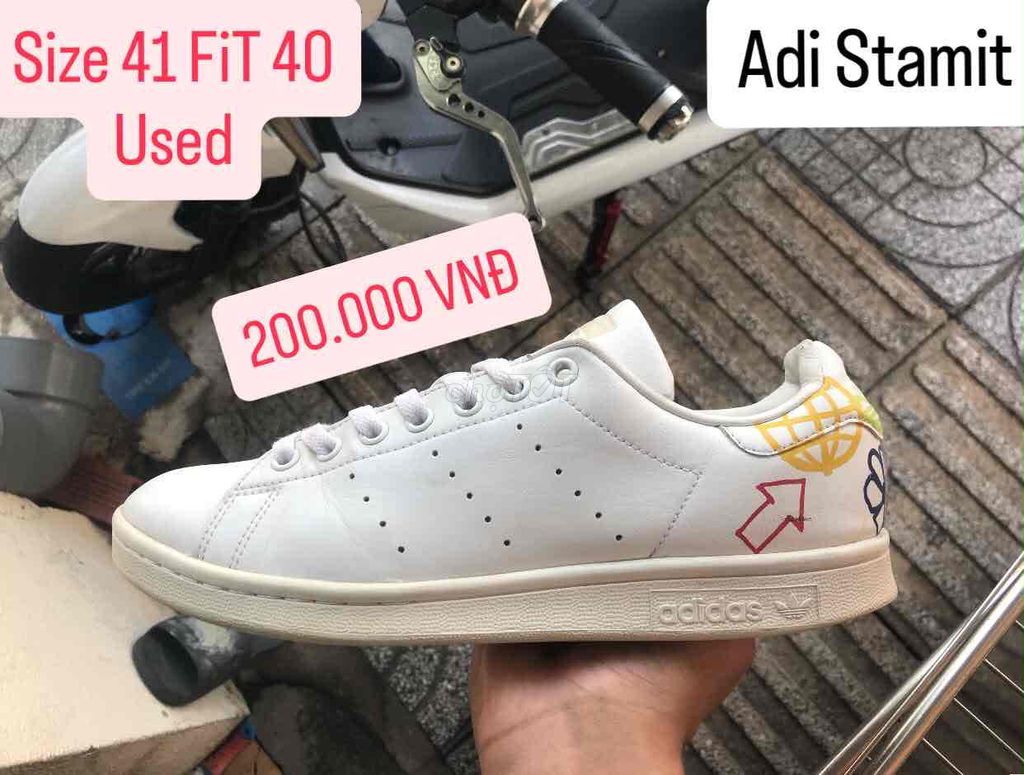 Adidas Stan Smith -Size 41 Fit 40 Chính Hãng. Mua bán Giày dép tại Thành phố Vũng Tàu Bà Rịa - Vũng Tàu được đăng bởi Minh Minh Sneaker hình 1