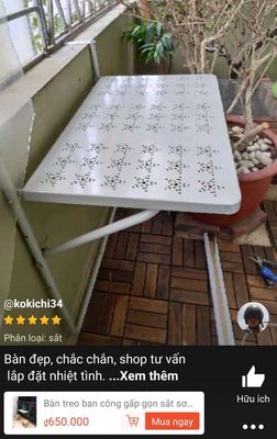 Thanh lý bàn treo ban công màu xanh. Mua bán Bàn ghế tại Quận Bắc Từ Liêm Hà Nội được đăng bởi Le thi Nghia
