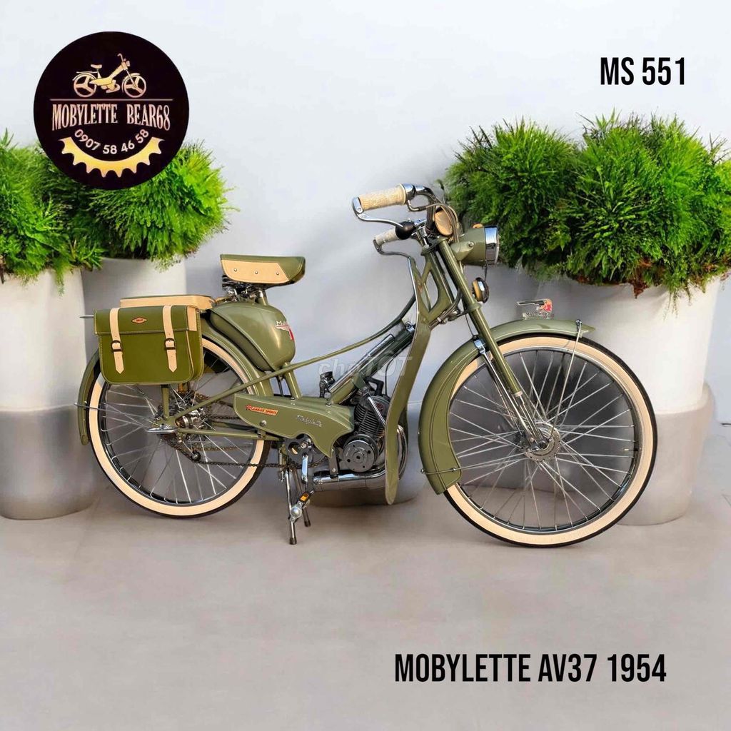 Mobylette AV37 1954 xanh Ô liu cổ điển, khác biệ