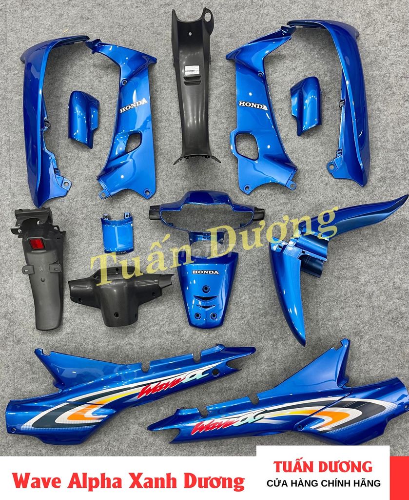 Dàn Áo Xe Wave Anpha Màu Xanh Dương Hàng Mới Đét. Mua bán Phụ tùng xe tại Quận Hà Đông Hà Nội được đăng bởi Phụ Tùng Xe Tuấn Dương hình 1