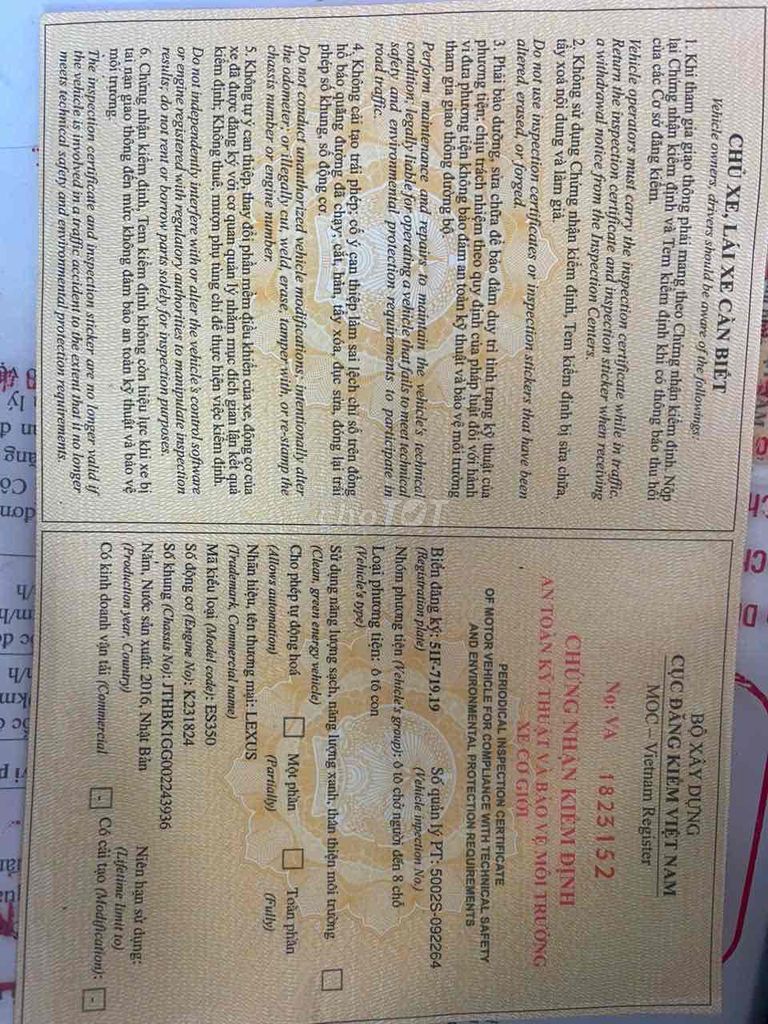 Lexus ES 2***0 km. Mua bán Ô tô tại Thành phố Thủ Đức Tp Hồ Chí Minh được đăng bởi tiến chery hình 5