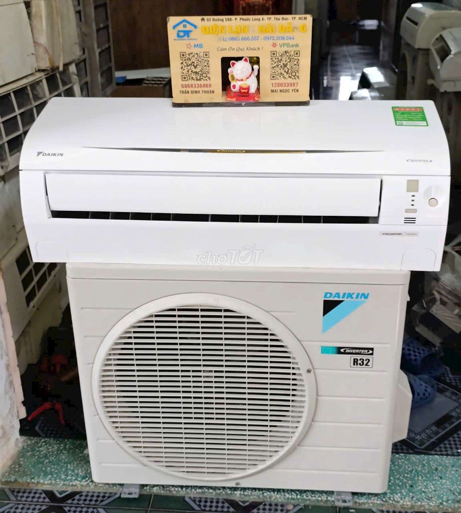 Daikin 1.5hp inverter gas r32 5.3tr bao công lắp