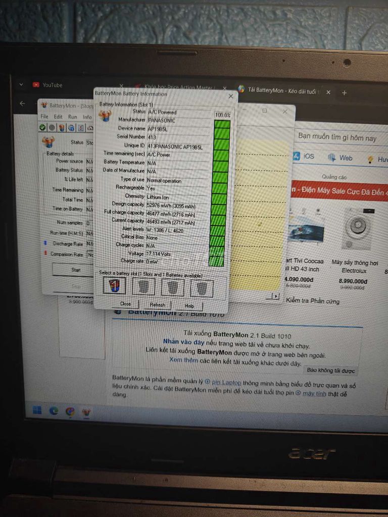 Acer aspire 7, r5 5625, rtx 3050