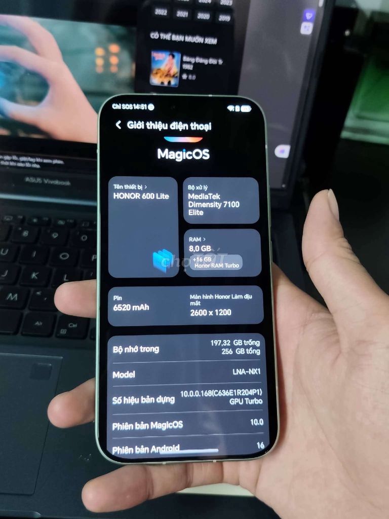 Honor 600 Lite 5G 8GB/256GB Xanh lá. Mua bán Điện thoại tại Quận 12 Tp Hồ Chí Minh được đăng bởi Dould hình 1